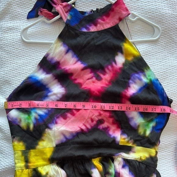 Busayo Rainbow Tie Dye Halter Sleeveless Maxi Dress - Picture 9 of 16